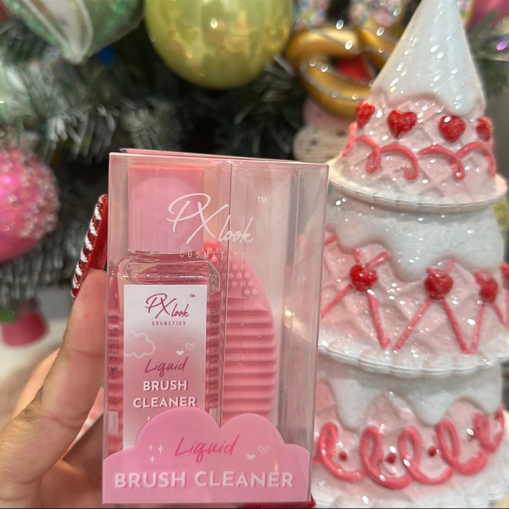 Pink Liquid Brush Cleaner Set